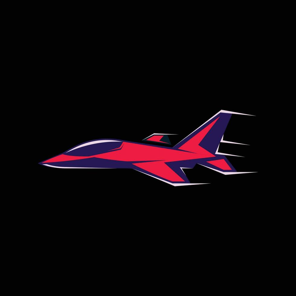 Fast Jet Silhouette Vector, Retro Logo, Vintage, Minimalism, jet line Art, Outdoor Logo, jet illustration, E Sport, Transportation, Fast Jet, Modern Design vector