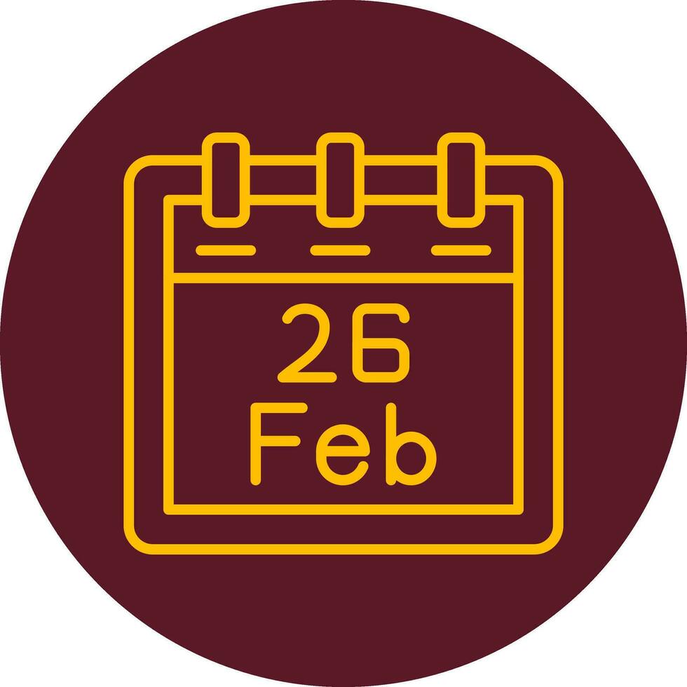 February 26 Vector Icon