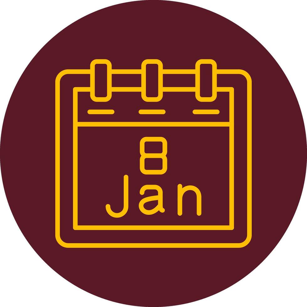 January 8 Vector Icon