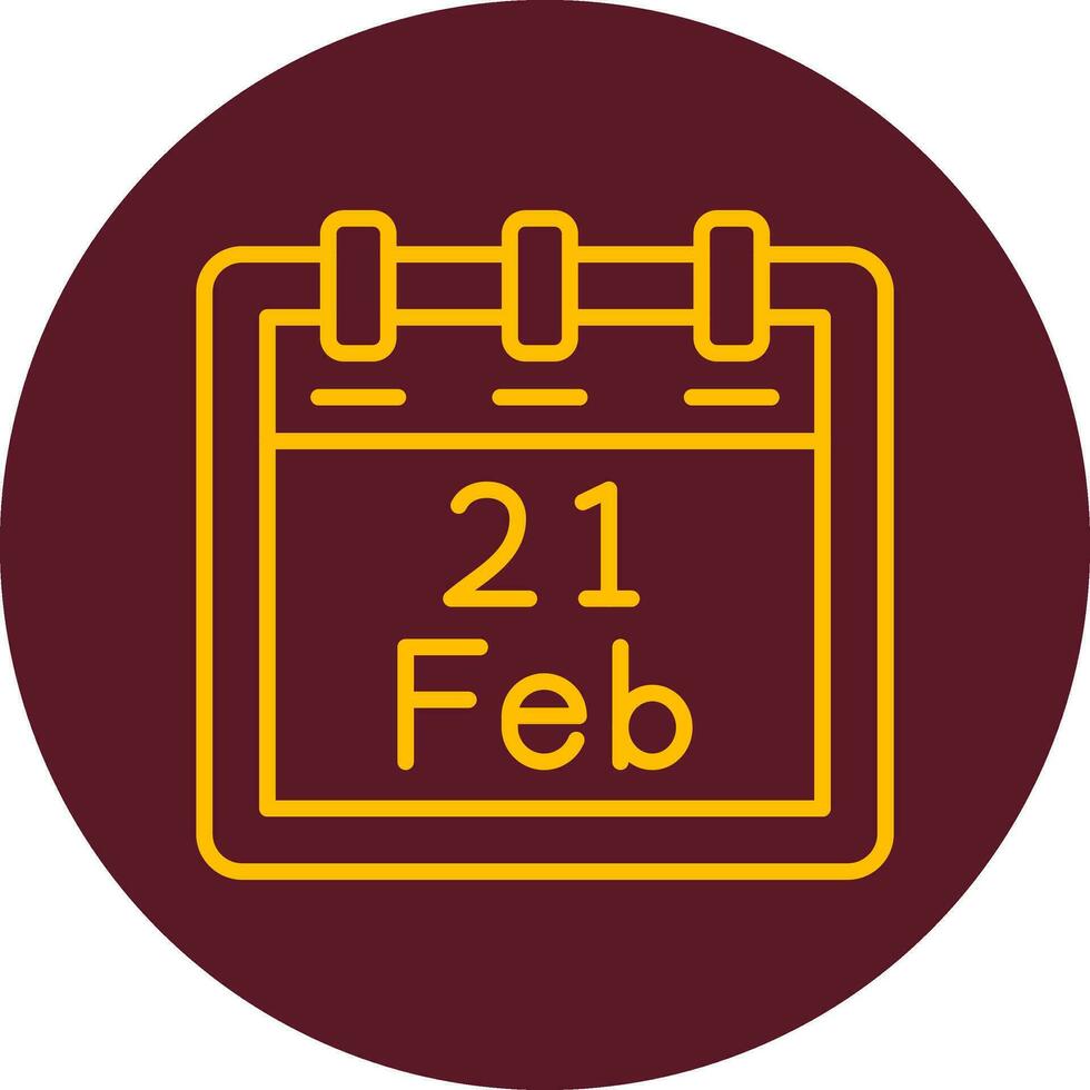 February 21 Vector Icon