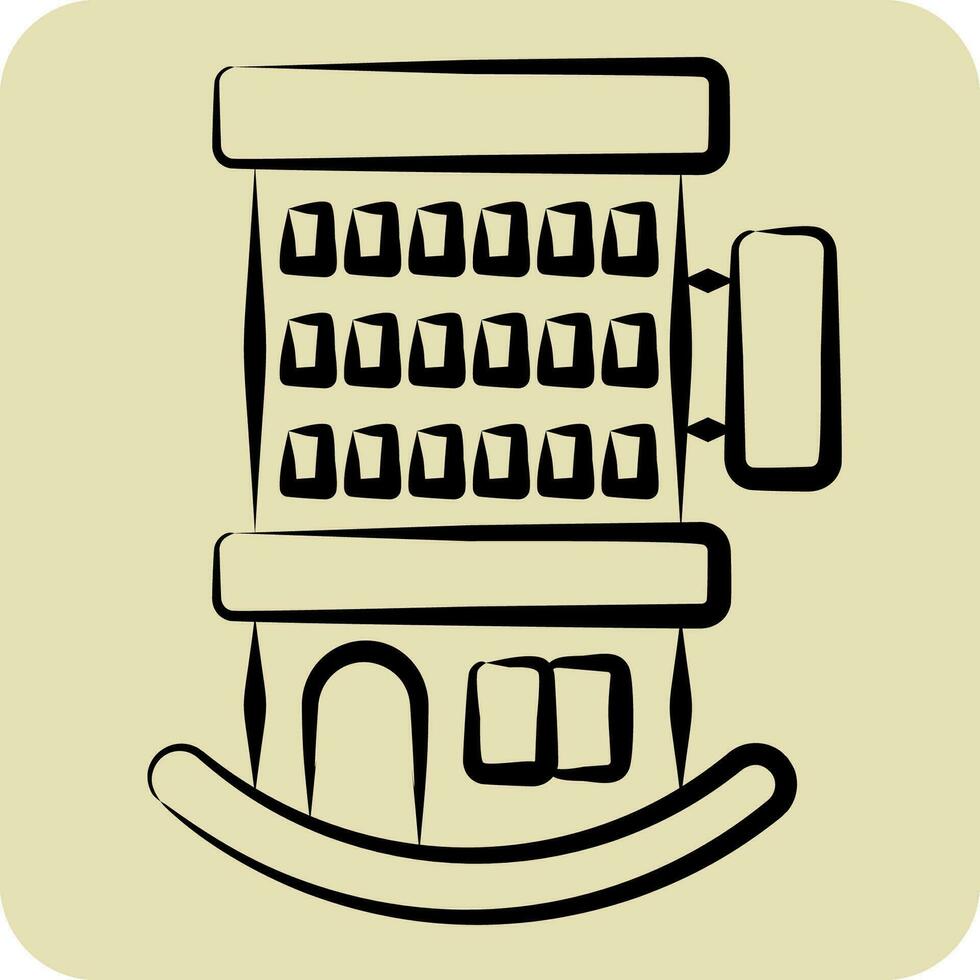 Icon Hotel. related to Icon Building symbol. hand drawn style. simple design editable. simple illustration vector