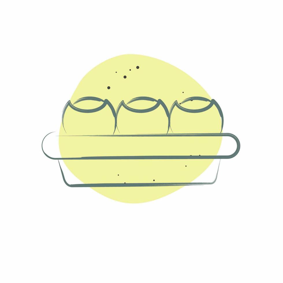 Icon Golgappa. related to India symbol. Color Spot Style. simple design editable. simple illustration vector