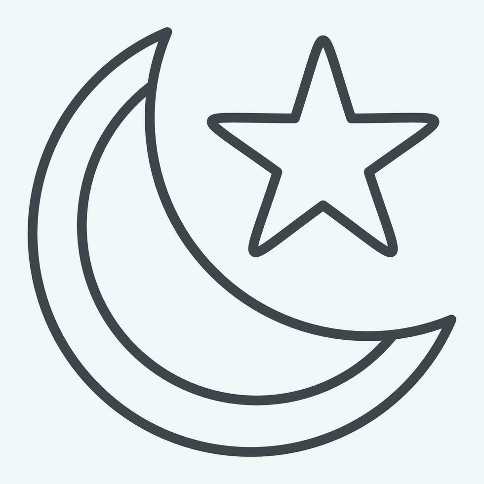 Icon Muslim. related to India symbol. line style. simple design editable. simple illustration vector