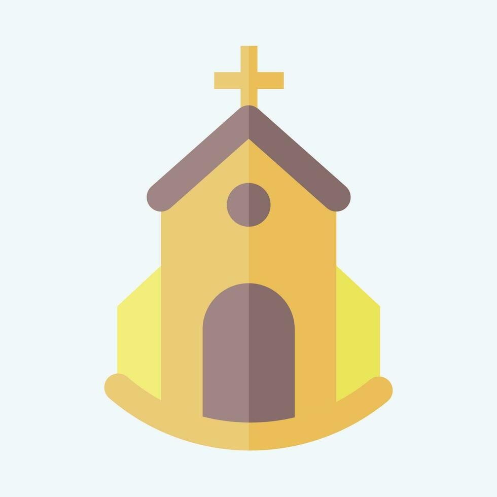 icono iglesia. relacionado a icono edificio símbolo. plano estilo. sencillo diseño editable. sencillo ilustración vector