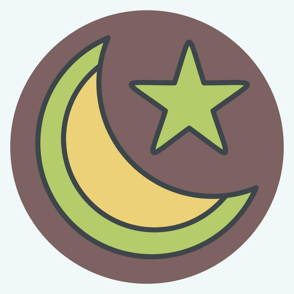 Icon Muslim. related to India symbol. color mate style. simple design editable. simple illustration vector