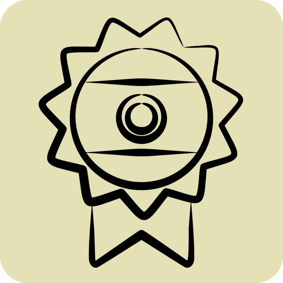 Icon India Award. related to India symbol. hand drawn style. simple design editable. simple illustration vector