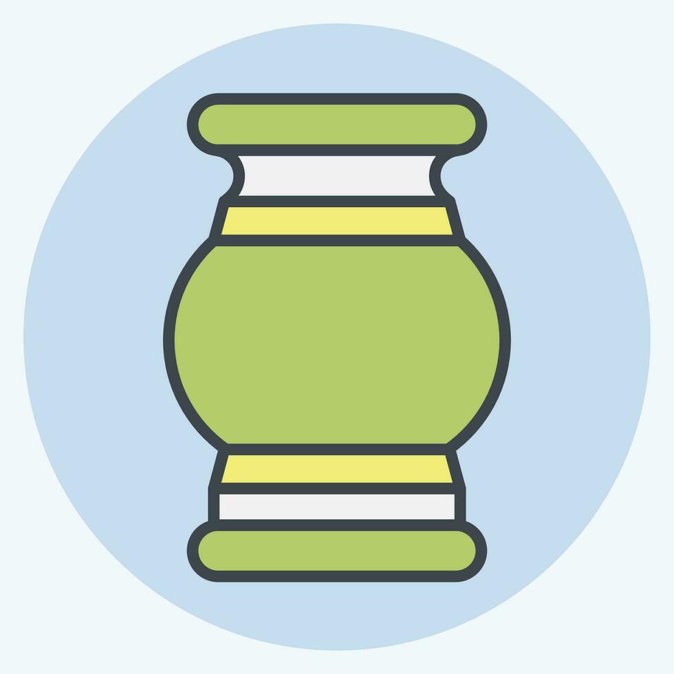 Icon Vase. related to India symbol. color mate style. simple design editable. simple illustration vector