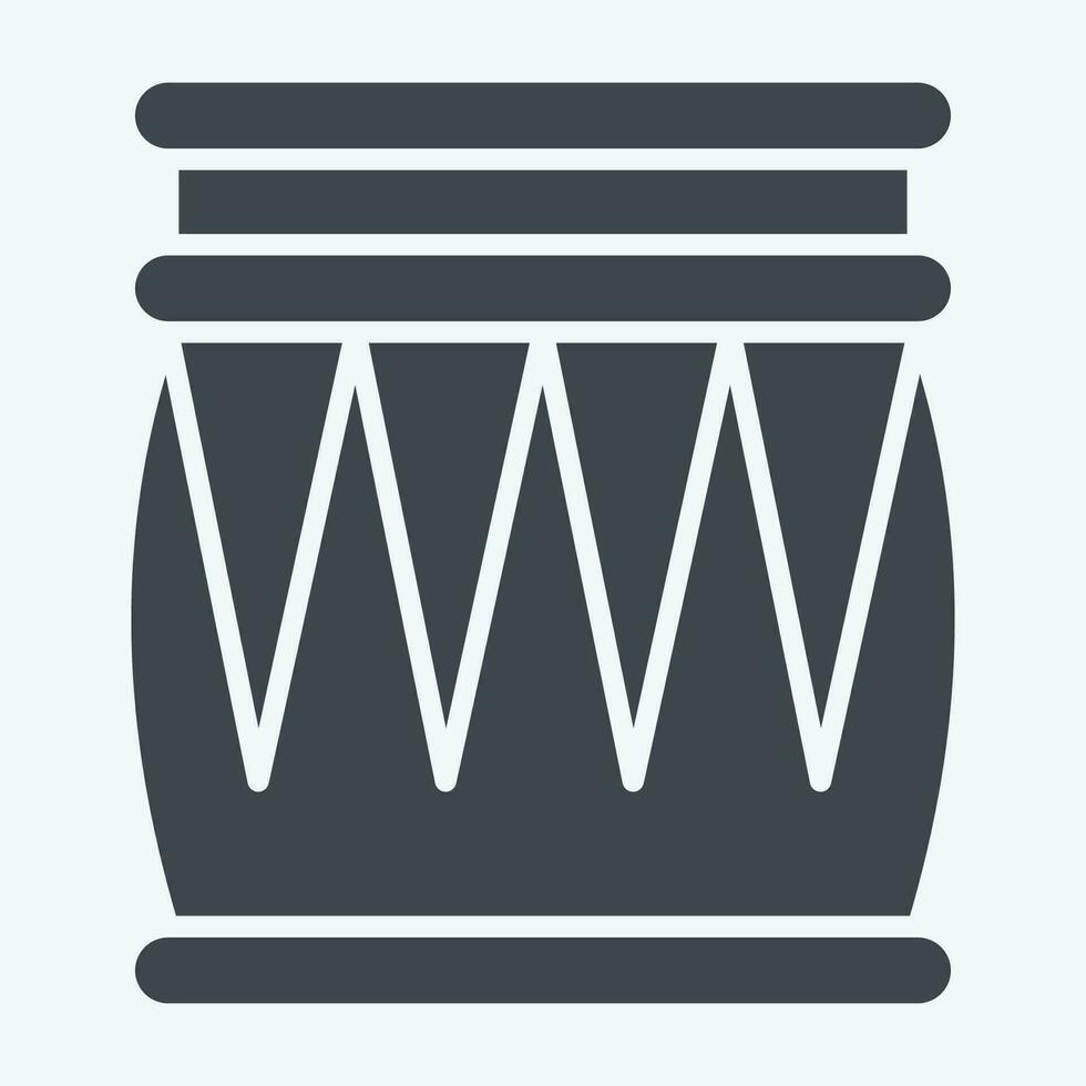 Icon Tabla. related to India symbol. glyph style. simple design editable. simple illustration vector