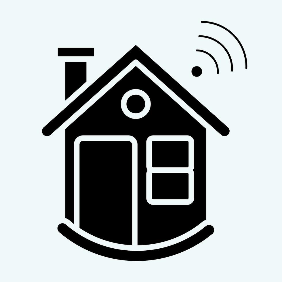 Icon Smart Building. related to Icon Building symbol. glyph style. simple design editable. simple illustration vector
