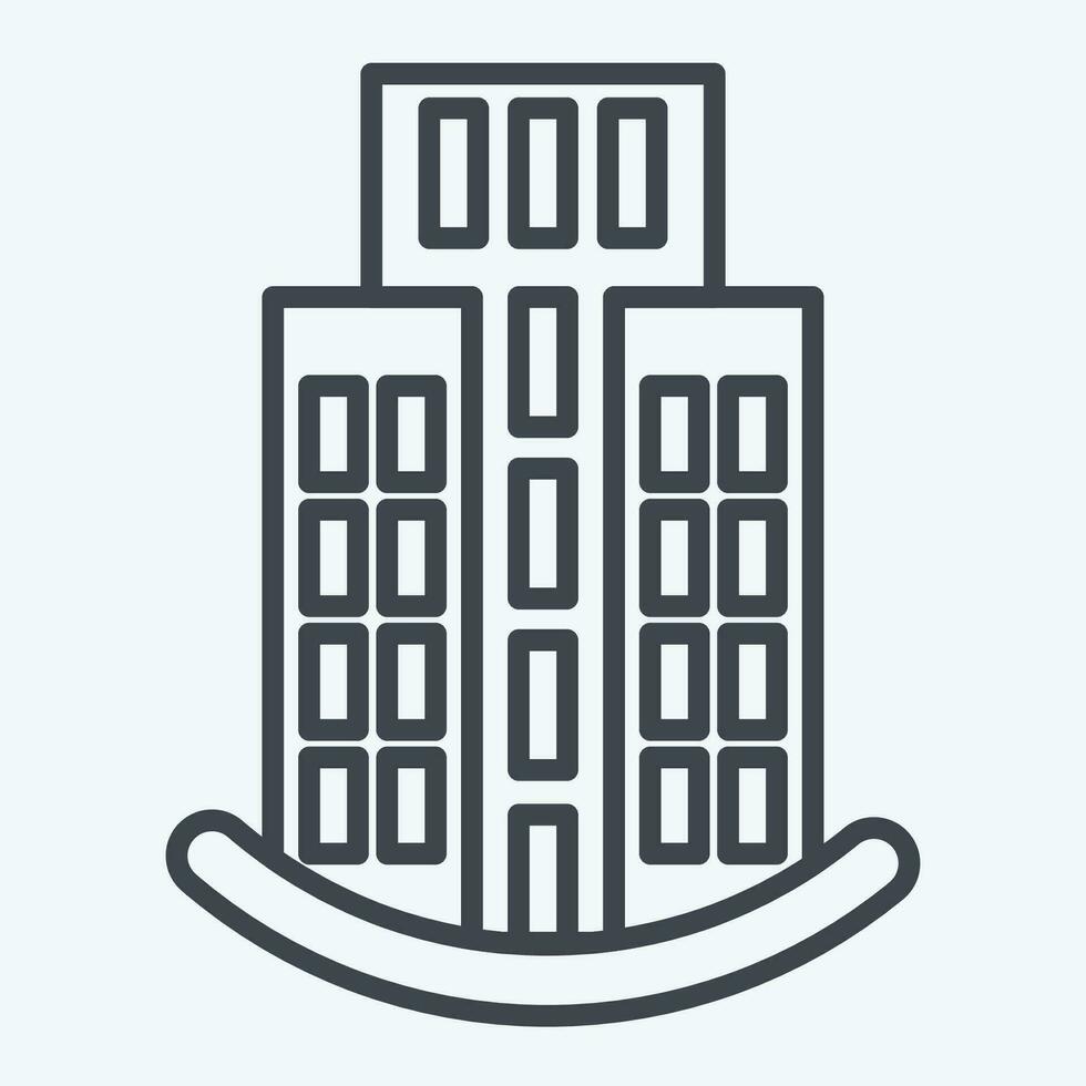 Icon Skyscraper. related to Icon Building symbol. line style. simple design editable. simple illustration vector