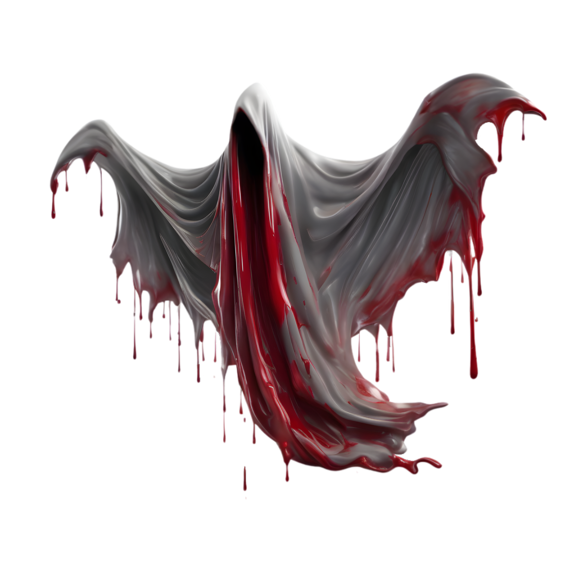 A terrifying ghost floats in the air. AIGenerated. 32318769 PNG