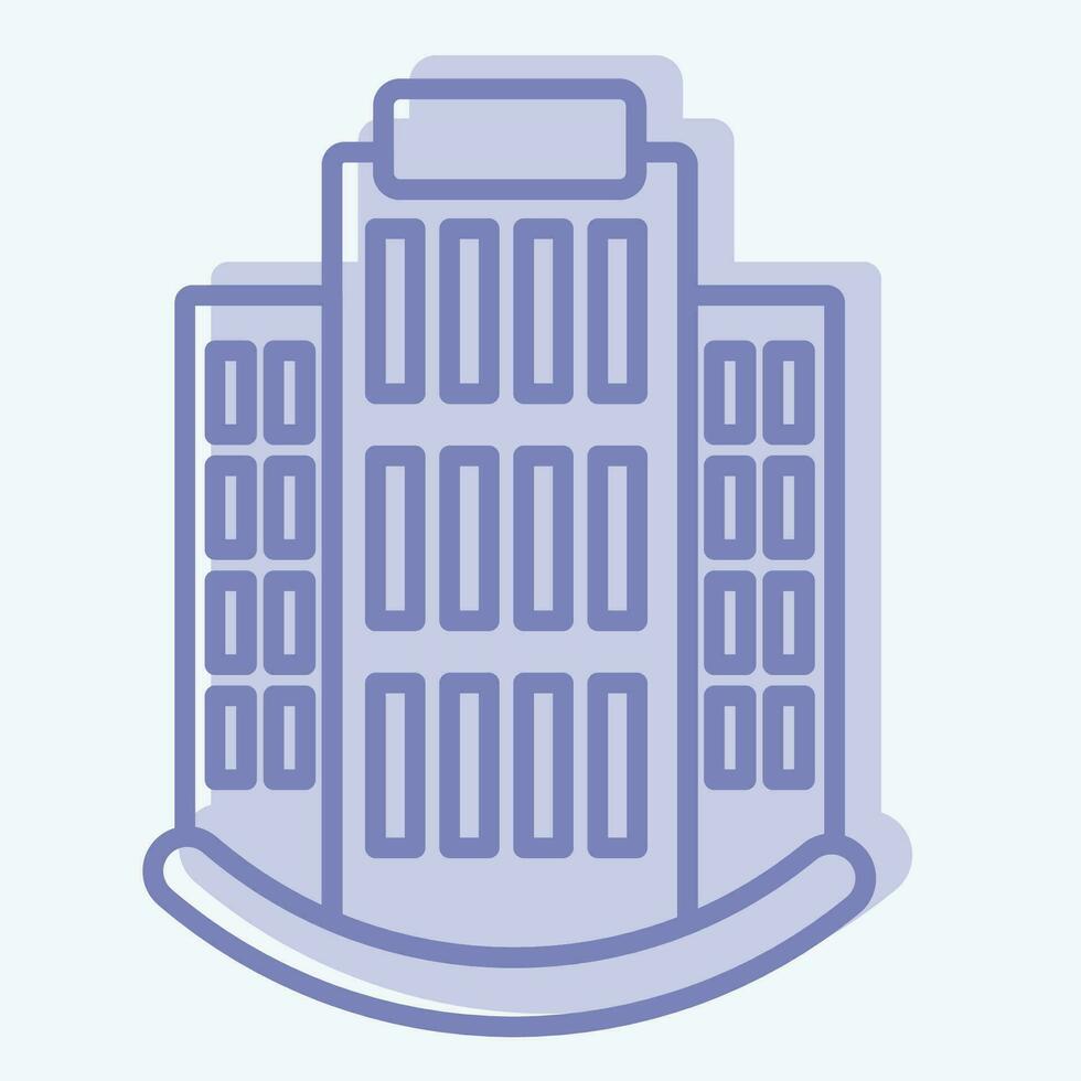 Icon Apartments. related to Icon Building symbol. two tone style. simple design editable. simple illustration vector