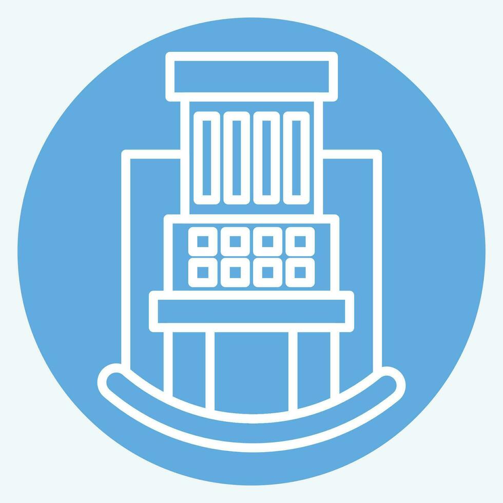 Icon Hospital. related to Icon Building symbol. blue eyes style. simple design editable. simple illustration vector