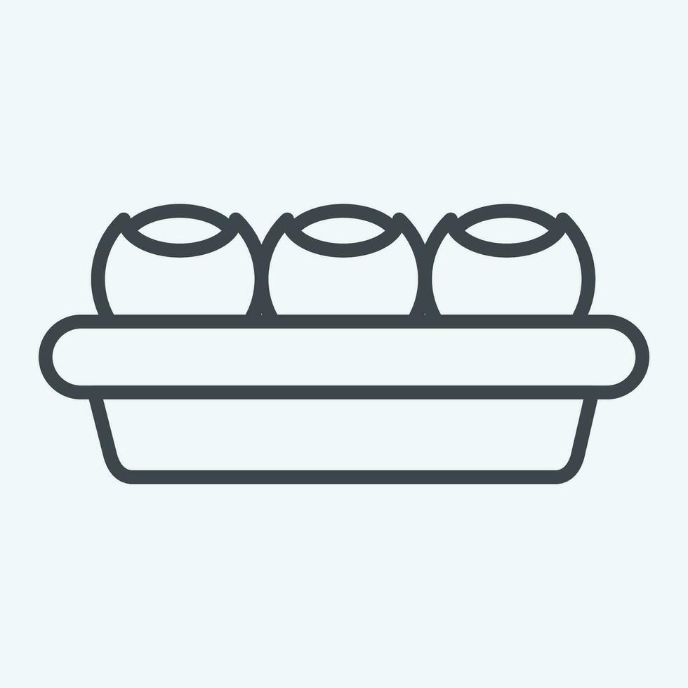 Icon Golgappa. related to India symbol. line style. simple design editable. simple illustration vector