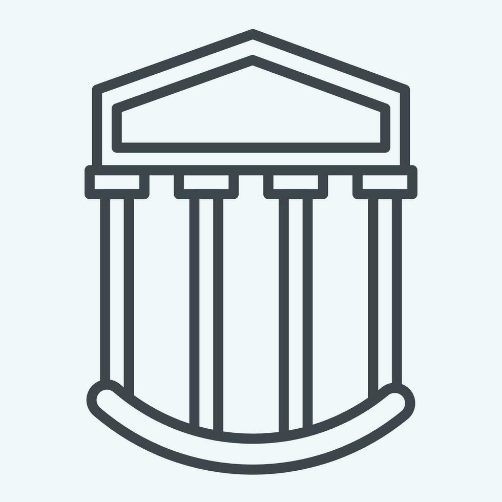 Icon Museum. related to Icon Building symbol. line style. simple design editable. simple illustration vector