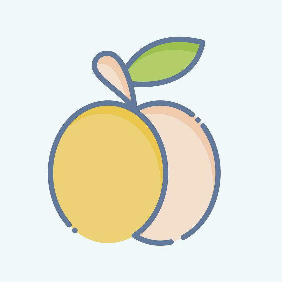 icono ciruela. relacionado a Fruta y vegetal símbolo. garabatear estilo. sencillo diseño editable. sencillo ilustración vector