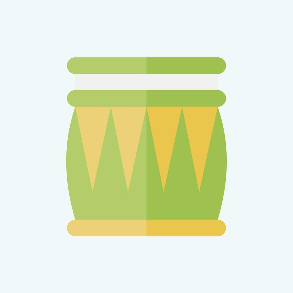 Icon Tabla. related to India symbol. flat style. simple design editable. simple illustration vector