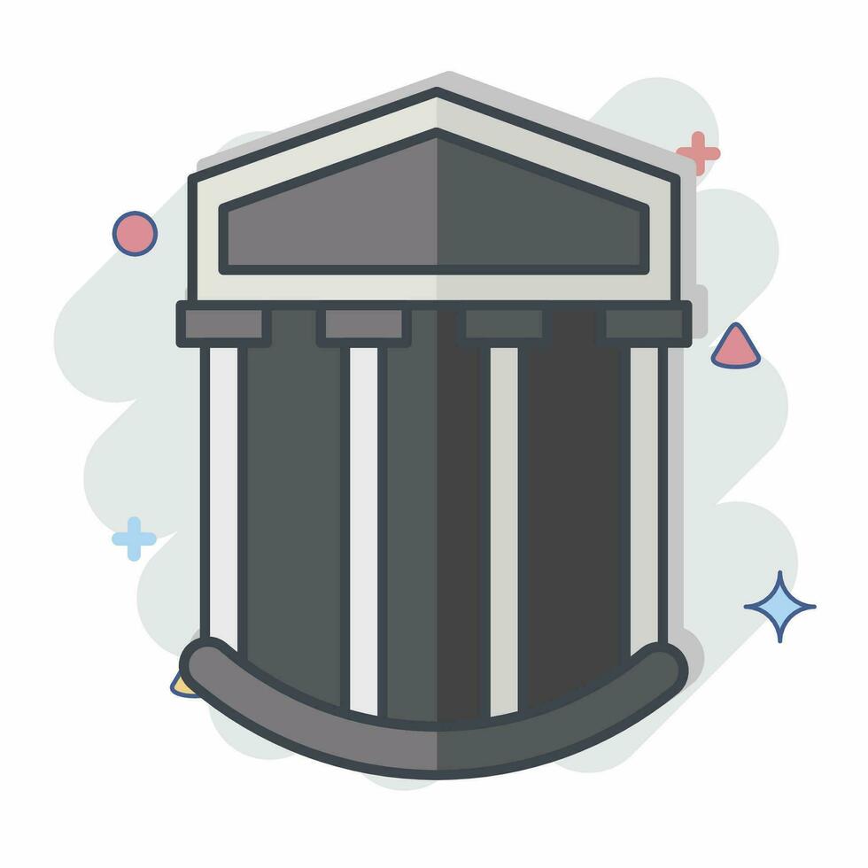 Icon Museum. related to Icon Building symbol. comic style. simple design editable. simple illustration vector