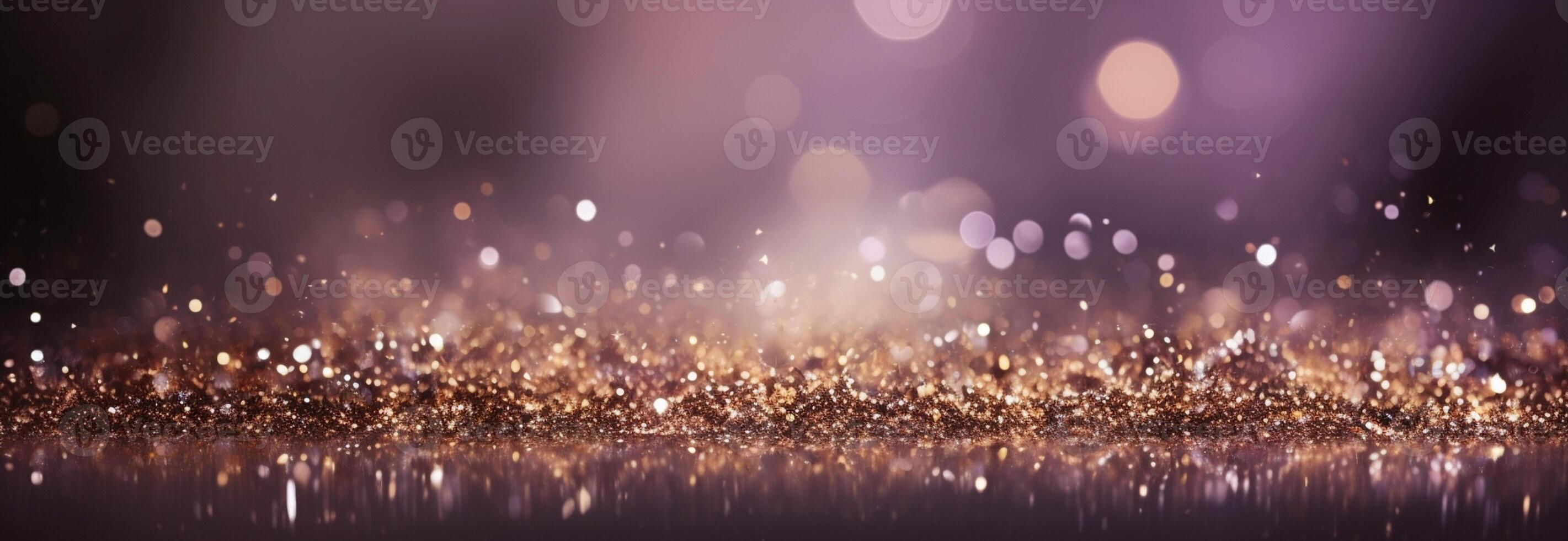 AI Generated Shiny celebration magical light glowing background glimmer bright blurry pattern design christmas blur shine bokeh effect texture abstract glitter night luxury glamour dust sparkle photo