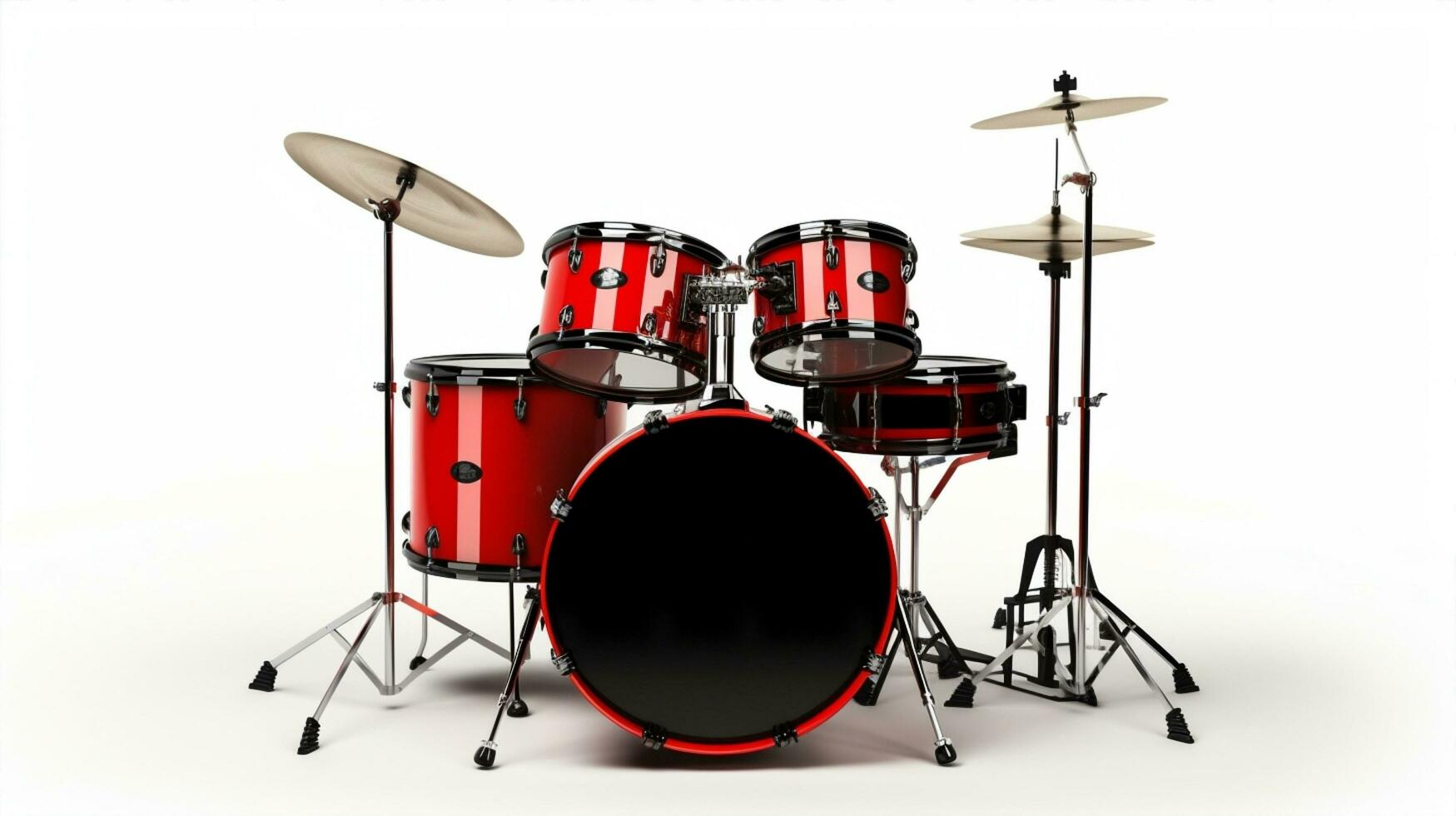 AI Generated Concert shiny nobody sound percussion kit audio drum rock isolated white jazz metal cymbal equipment object instrument background performance musical set photo