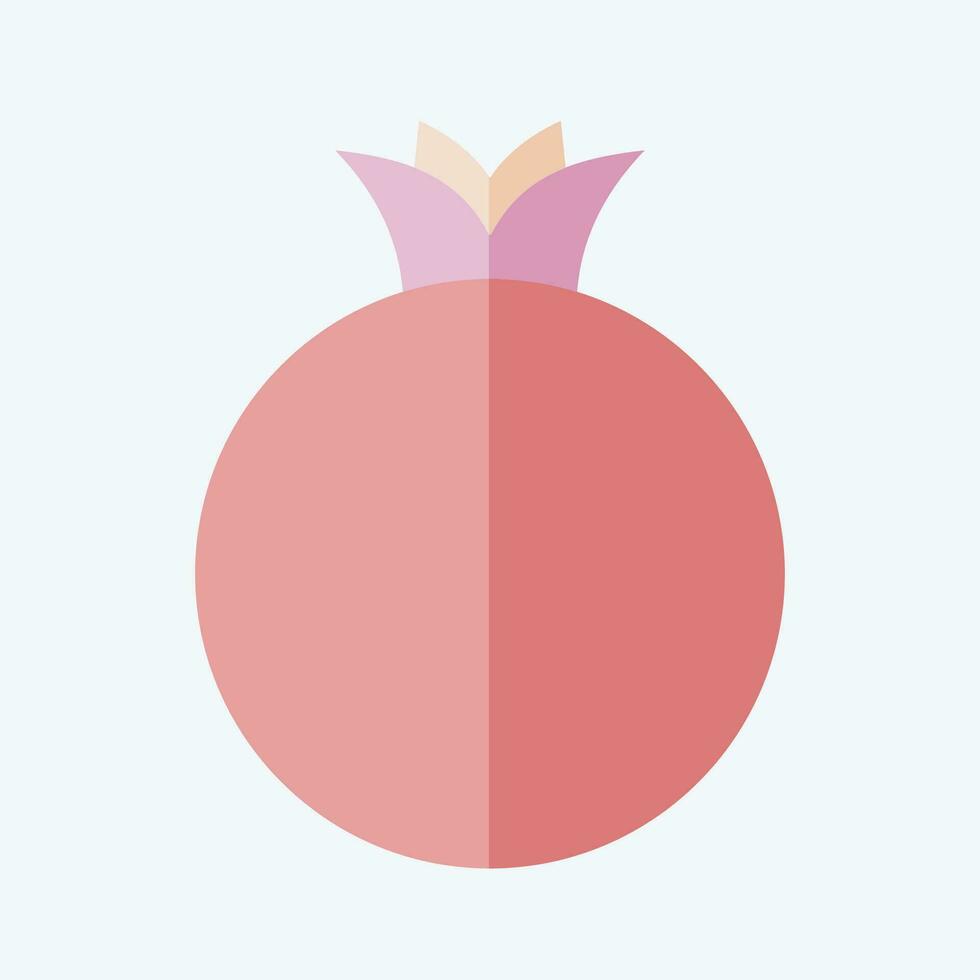 Icon Pomegranate. related to Fruit and Vegetable symbol. flat style. simple design editable. simple illustration vector