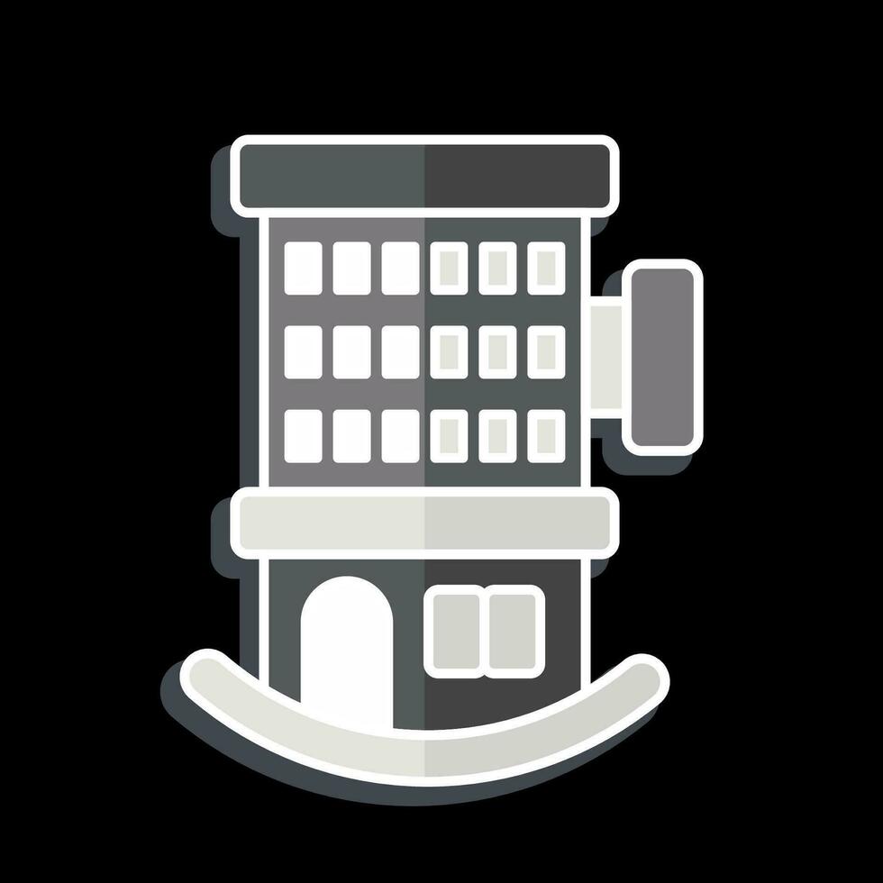 Icon Hotel. related to Icon Building symbol. glossy style. simple design editable. simple illustration vector