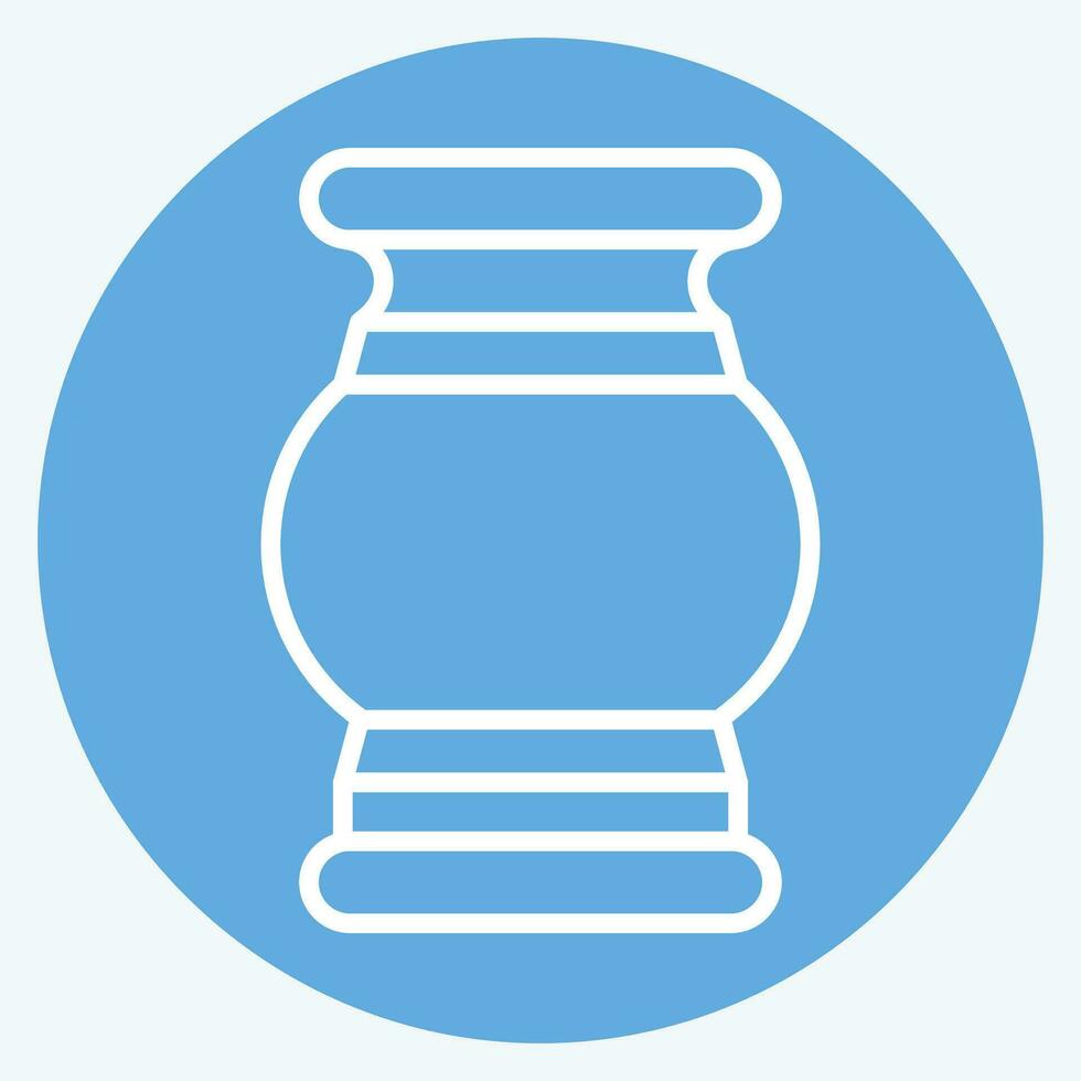 Icon Vase. related to India symbol. blue eyes style. simple design editable. simple illustration vector