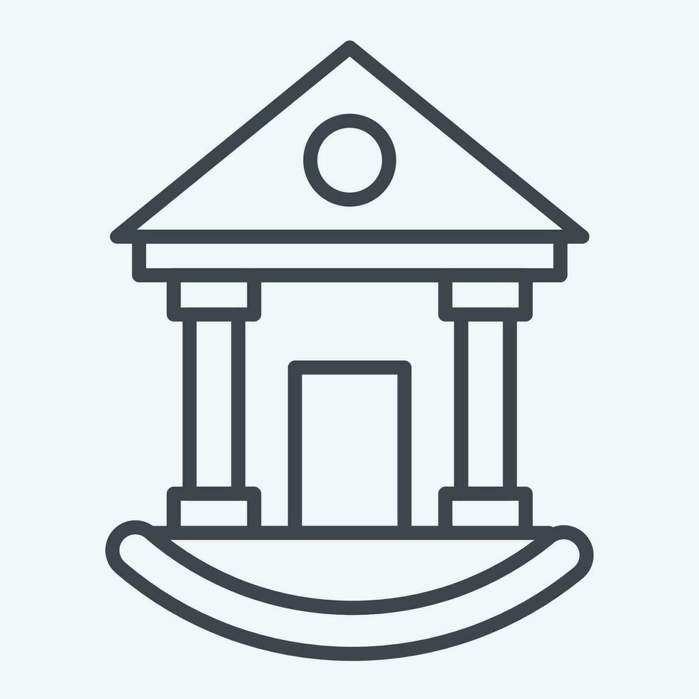 Icon Court House. related to Icon Building symbol. line style. simple design editable. simple illustration vector