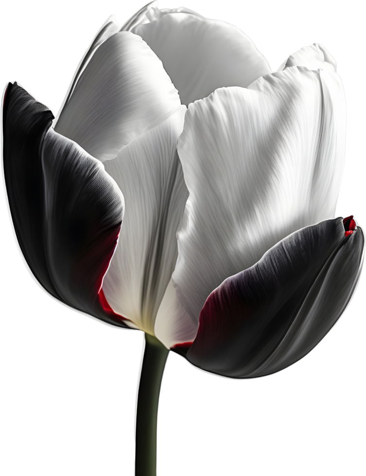 A painting of colorful tulips. AI-Generated. png