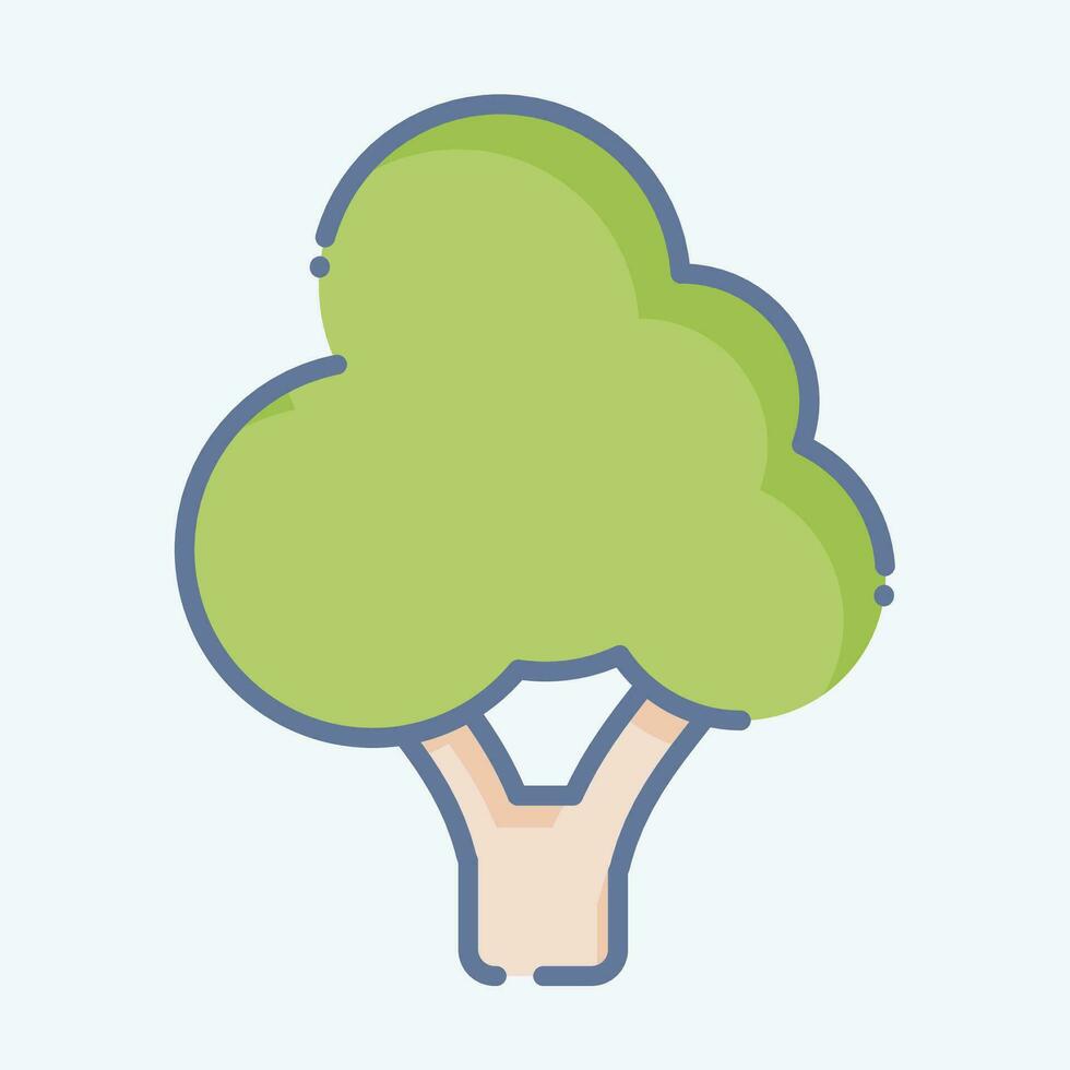 Icon Broccoli. related to Fruit and Vegetable symbol. doodle style. simple design editable. simple illustration vector