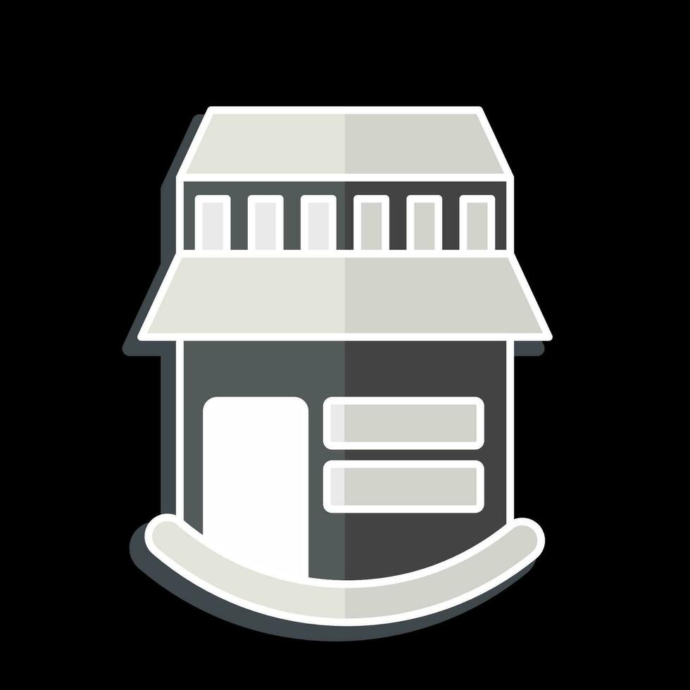 Icon Farm House. related to Icon Building symbol. glossy style. simple design editable. simple illustration vector