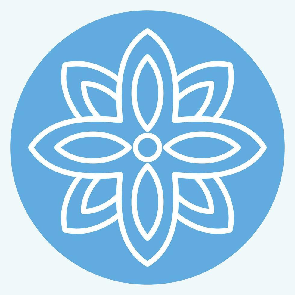 Icon Anise. related to India symbol. blue eyes style. simple design editable. simple illustration vector
