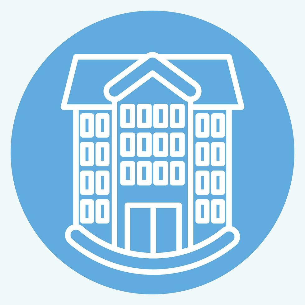 Icon School. related to Icon Building symbol. blue eyes style. simple design editable. simple illustration vector
