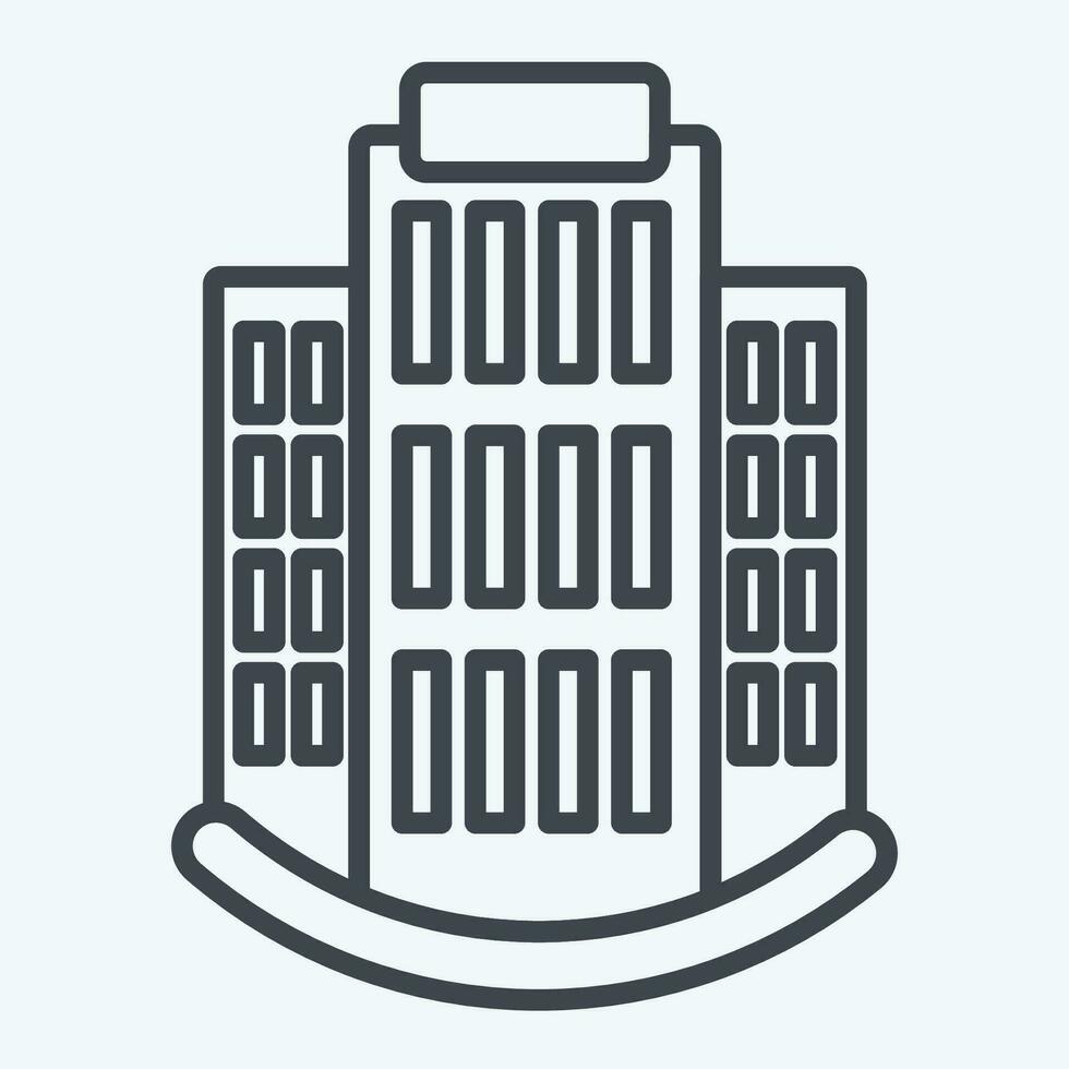 Icon Apartments. related to Icon Building symbol. line style. simple design editable. simple illustration vector