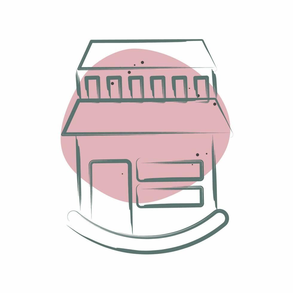 Icon Farm House. related to Icon Building symbol. Color Spot Style. simple design editable. simple illustration vector