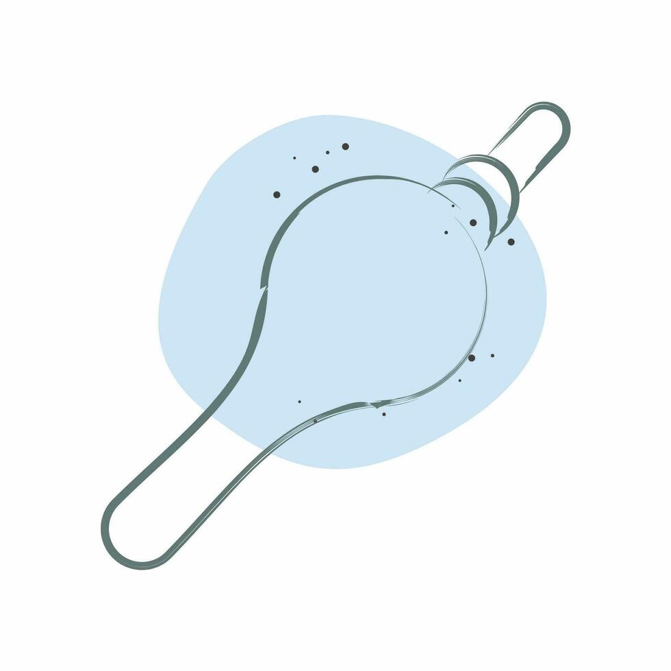 Icon Flute. related to India symbol. Color Spot Style. simple design editable. simple illustration vector
