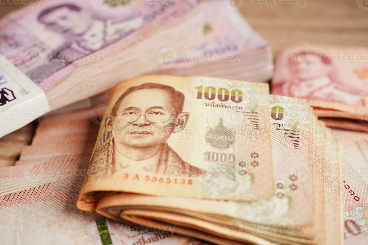 Thai baht banknote money, investment economy, accounting business and banking. photo