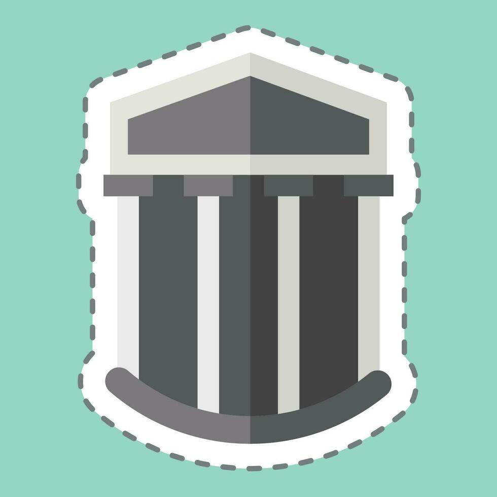 Sticker line cut Museum. related to Sticker line cut Building symbol. simple design editable. simple illustration vector