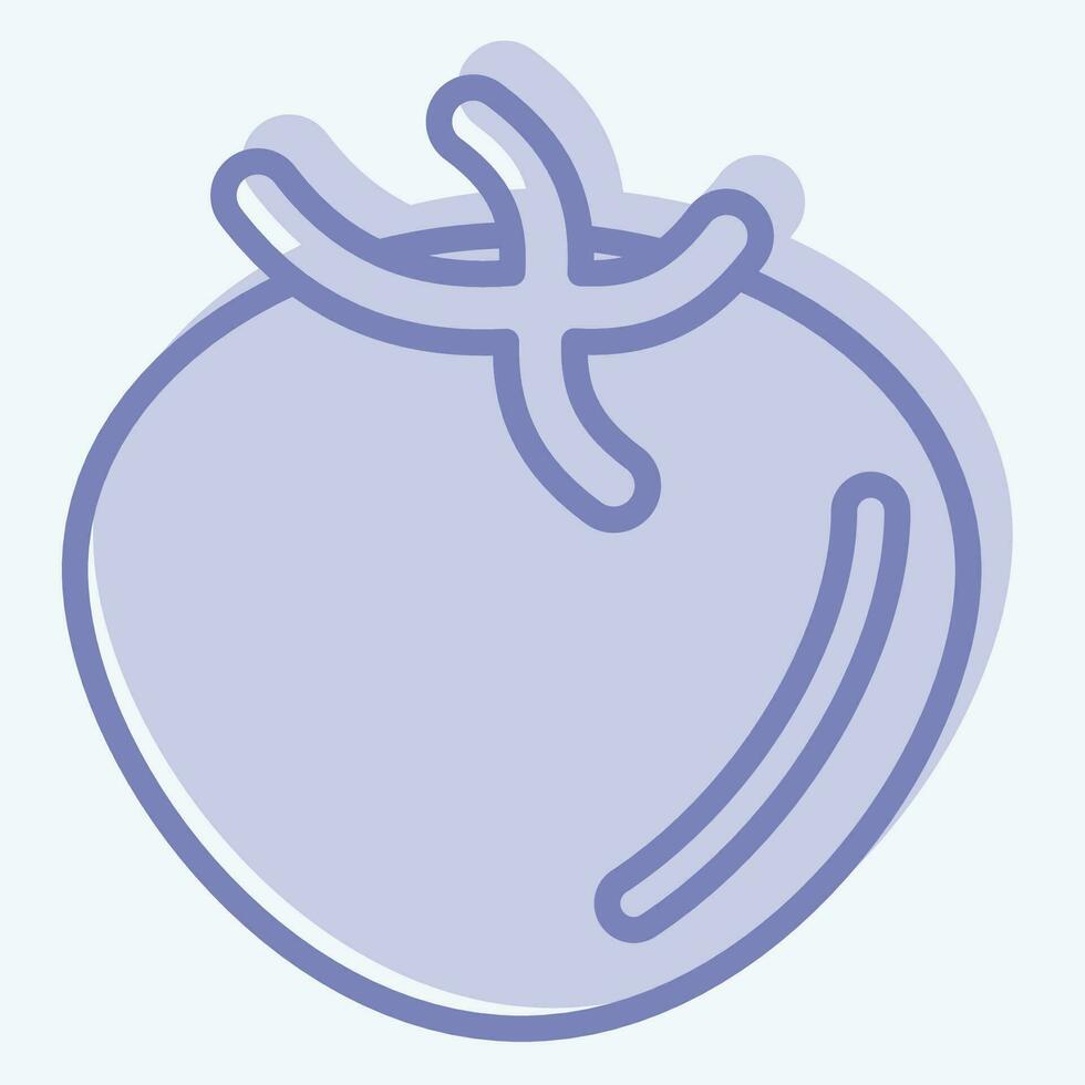 Icon Tomato. related to Fruit and Vegetable symbol. two tone style. simple design editable. simple illustration vector