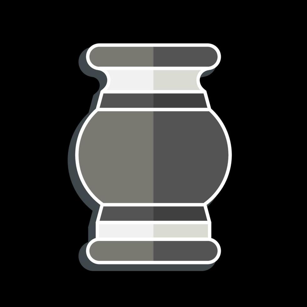 Icon Vase. related to India symbol. glossy style. simple design editable. simple illustration vector