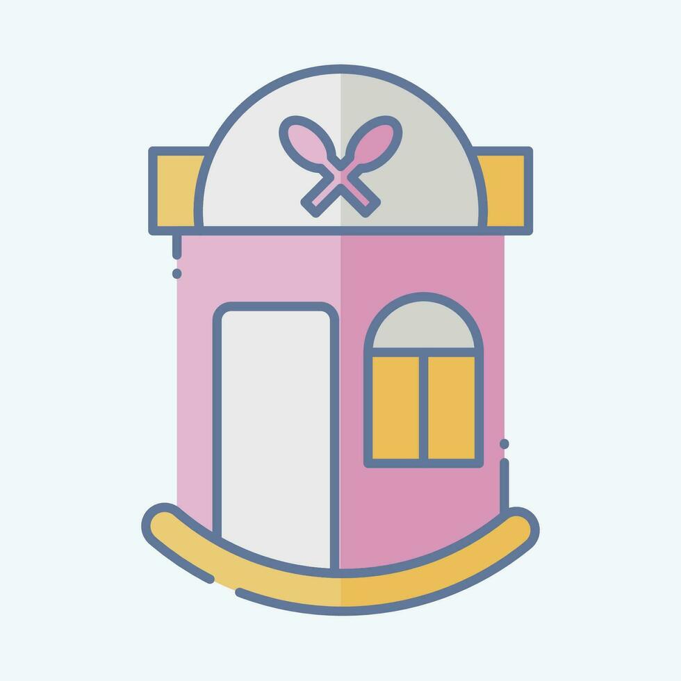 Icon Restaurant. related to Icon Building symbol. doodle style. simple design editable. simple illustration vector