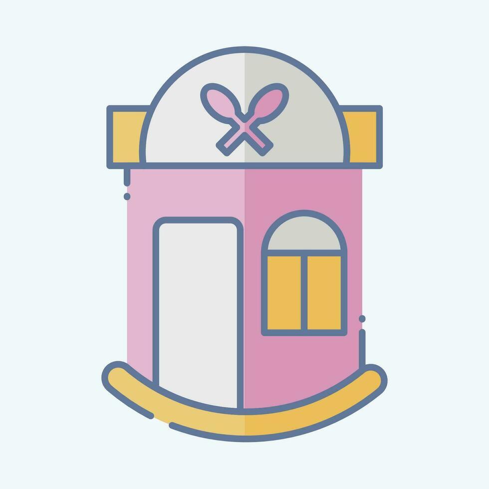 Icon Restaurant. related to Icon Building symbol. doodle style. simple design editable. simple illustration vector