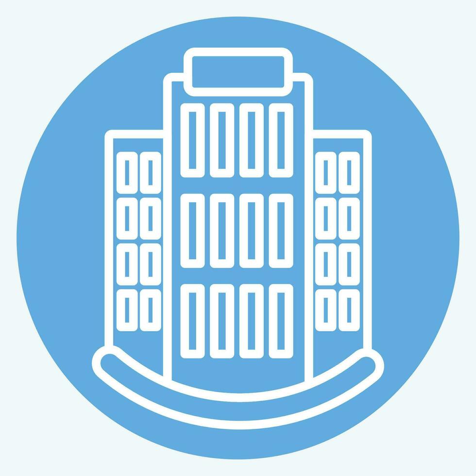 Icon Apartments. related to Icon Building symbol. blue eyes style. simple design editable. simple illustration vector