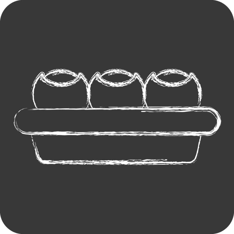Icon Golgappa. related to India symbol. chalk Style. simple design editable. simple illustration vector