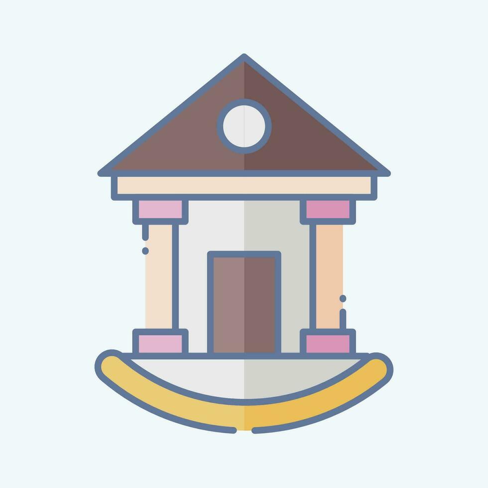 Icon Court House. related to Icon Building symbol. doodle style. simple design editable. simple illustration vector