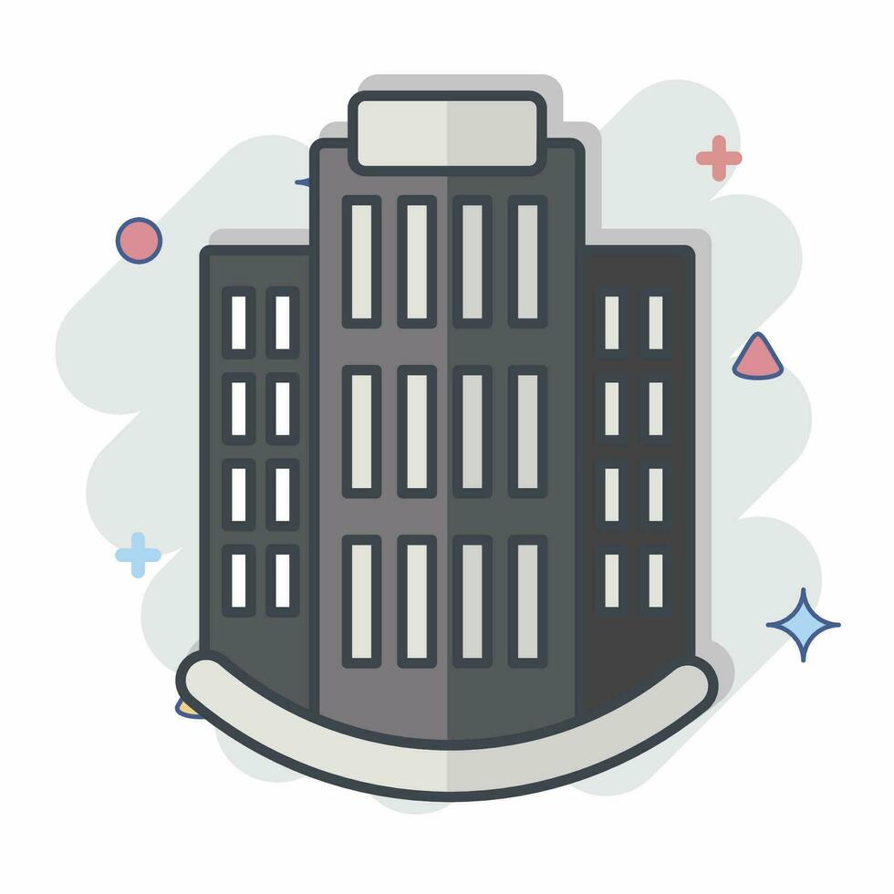 Icon Apartments. related to Icon Building symbol. comic style. simple design editable. simple illustration vector