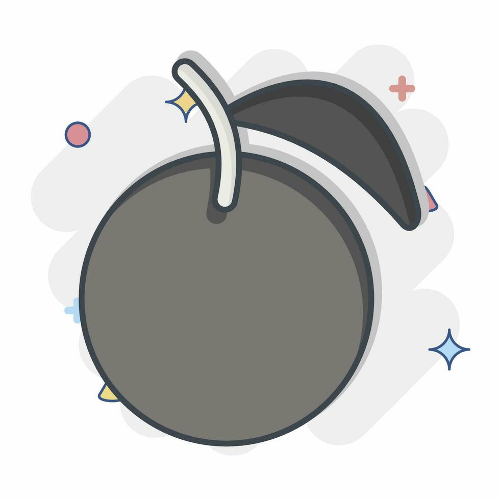 Icon Orange. related to Fruit and Vegetable symbol. comic style. simple design editable. simple illustration vector