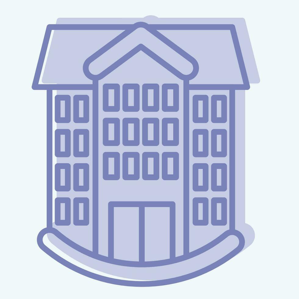 Icon School. related to Icon Building symbol. two tone style. simple design editable. simple illustration vector