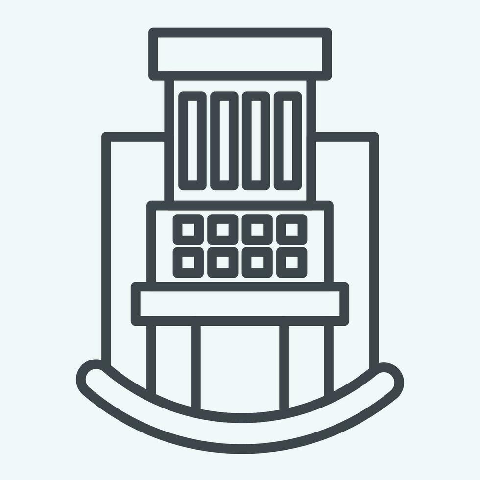 Icon Hospital. related to Icon Building symbol. line style. simple design editable. simple illustration vector