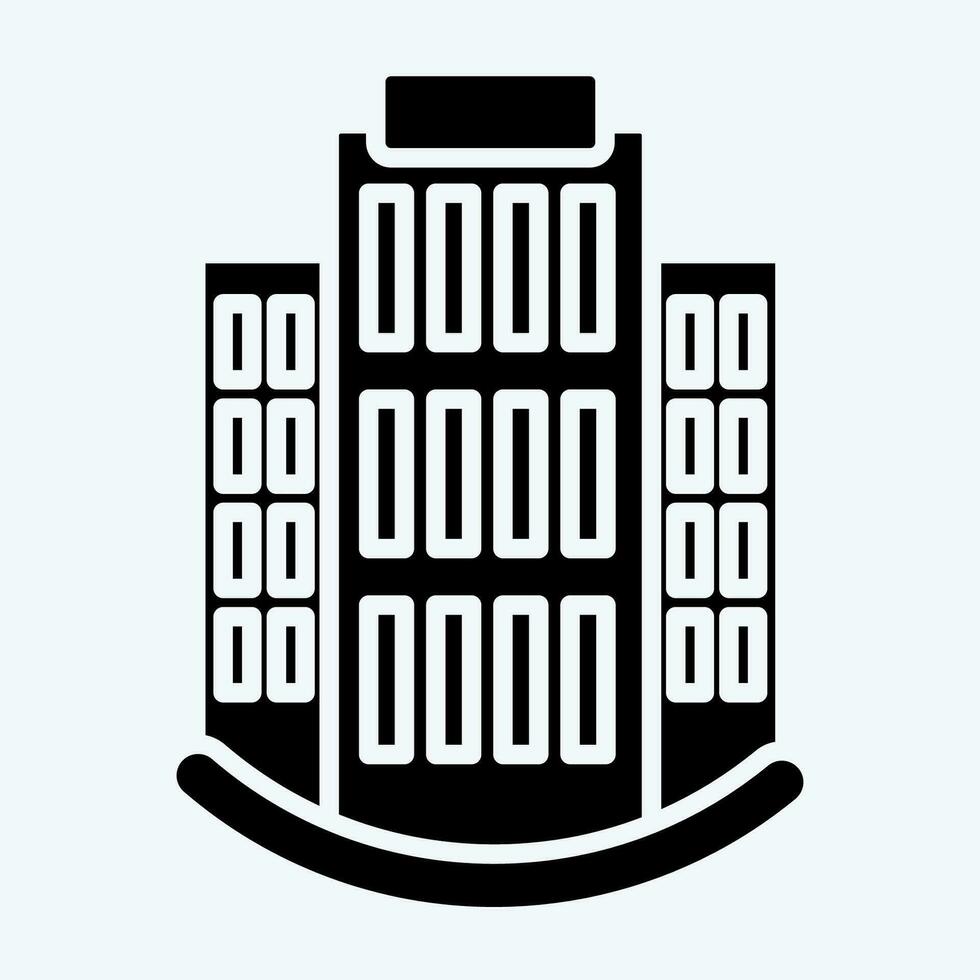 Icon Apartments. related to Icon Building symbol. glyph style. simple design editable. simple illustration vector